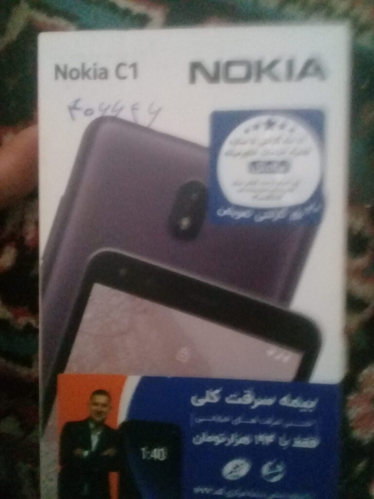 Nokia.c1سالم سالم همراه با لوازمات کامل