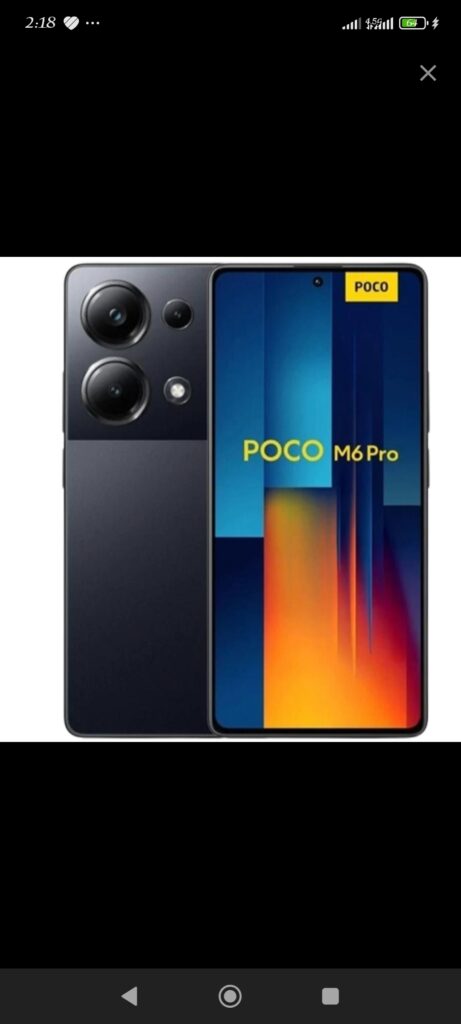 گوشی Poco m6 pro در حد نو 512حافظه 12رم رنگ مشکی